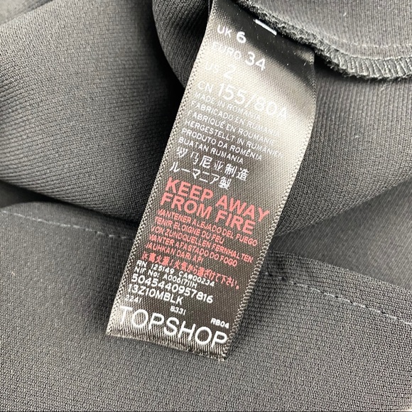 Topshop Black Ruffle Cold Shoulder Blouse EUC - Picture 12 of 12